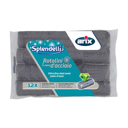 ROLLOS DE LANA ARIX ULTRAFINO DE ACERO 12UN
