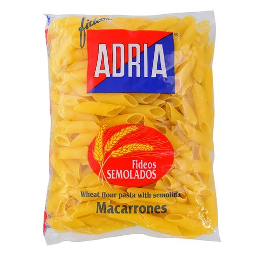 Fideos Adria Macarrones Semolado 1 Kg