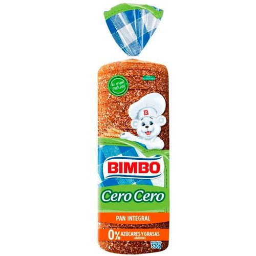 Pan Lactal Bimbo Integral Cero 520Gr