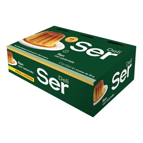 Flan Ser Vainilla con Caramelo 6Un 95Gr Pack