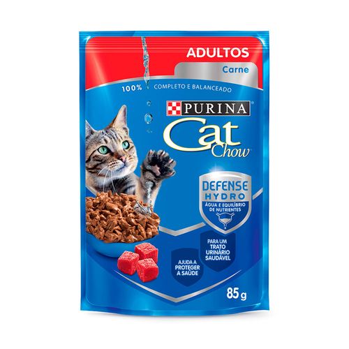 ALIMENTO CAT CHOW HUMEDO CARNE 85GR PARA GATO ADULTO