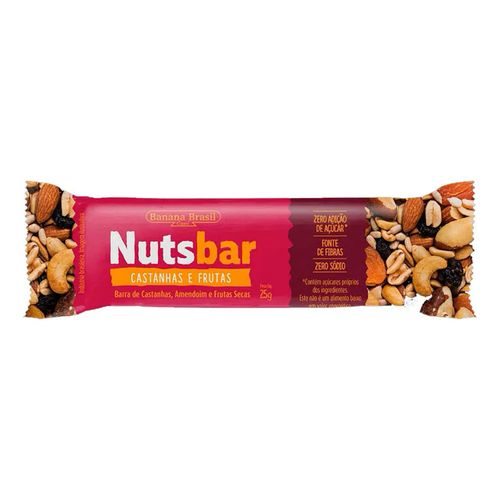 BARRA DE CEREAL NUTS SIN GLUTEN FRUTA 25GR