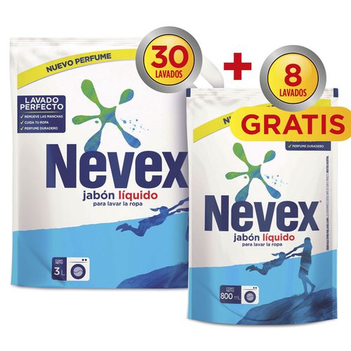 Jabon Nevex Matix Liquido Doy Pack 3Lt+800Ml
