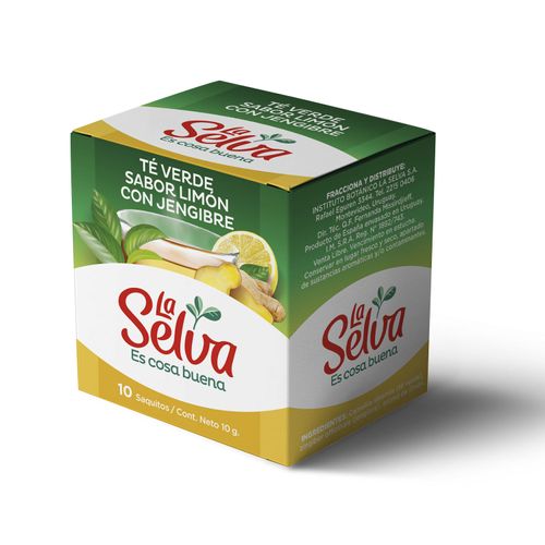 Te La Selva Verde Con Jengibre Y Limon 10 Sobres