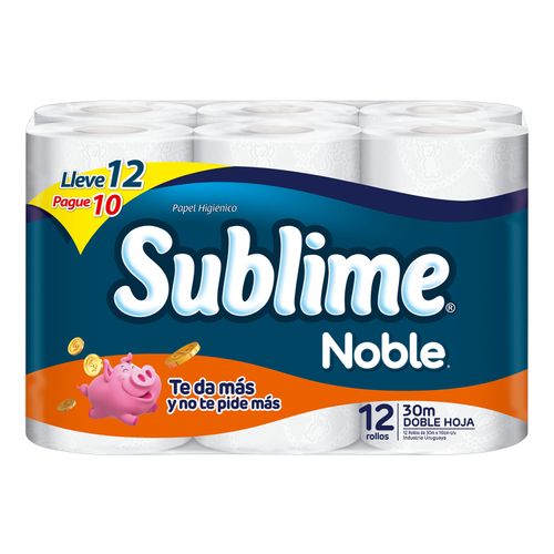 Papel Higiénico Sublime Doble Hoja 30M X12