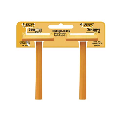 AFEITADORAS BIC AMARILLA SENSITIVE 2UN