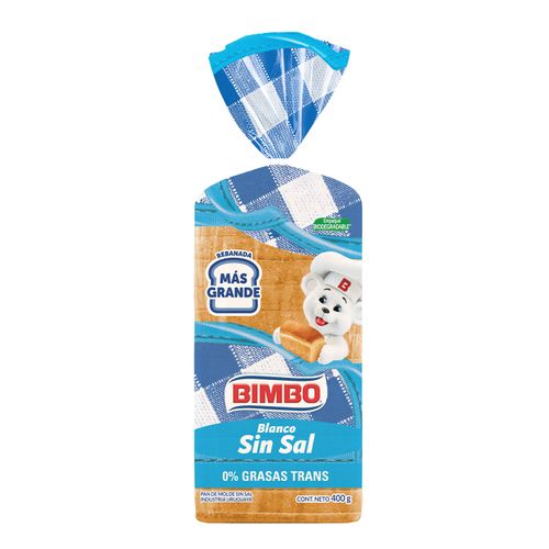 PAN LACTAL BIMBO S/SAL 400Gr