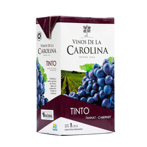 Vino De La Carolina Tinto Tannat 1 L