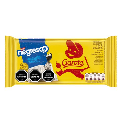 Chocolate Garoto Tableta Jumbo Negresco 80Gr