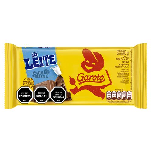 Chocolate Garoto Tableta Jumbo Leche 80Gr