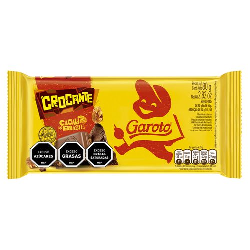 Chocolate Garoto Tableta Jumbo Crocante 80Gr