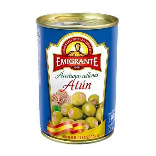 Aceituna Emigrante Rellena Verde Con Atun 120Gr