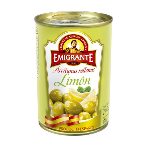 Aceituna Emigrante Rellena Verde Con Limon 120Gr