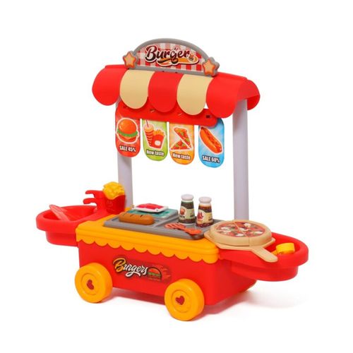 JUEGO 350065 DE CARRITO 22PZAS COMIDAS RAPIDAS