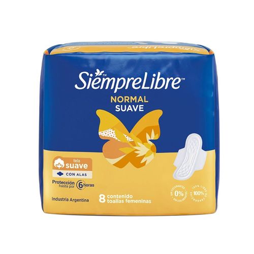 Toalla Femenina Siempre Libre Max Suave Normal Alas 8Un