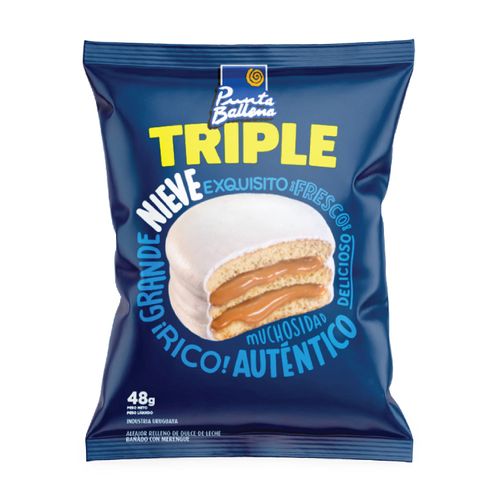 Alfajor Punta Ballena Triple Nieve Flowpack 48Grs