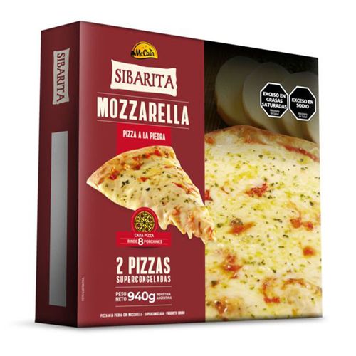 Pizza La Sibarita Muzzarela 2Un 940Gr