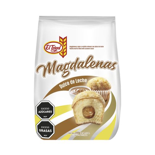MAGDALENAS EL TRIGAL RELLENA D.LECHE 200GR