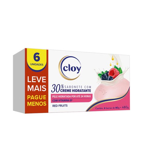 JABON CLOY FRUTOS ROJOS 6UND 480GR