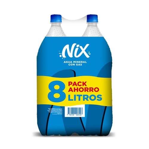 AGUA NIX PACK PROMO CON GAS 4X2LT