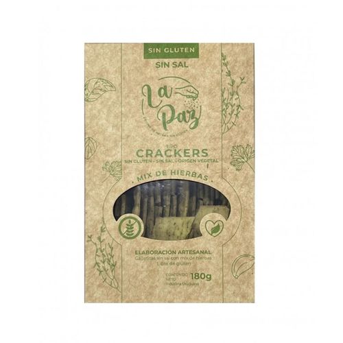 GALLETAS LA PAZ SIN SAL CON HIERBAS SIN GLUTEN CAJA 180GR