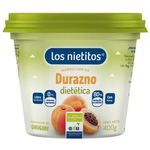 Mermelada Los Nietitos 0% Durazno 400Gr