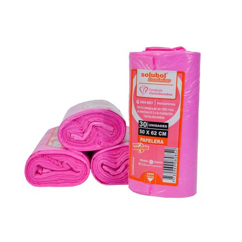 BOLSA DE RESIDUO SOLUBOL ROLLO 50X62 30UN