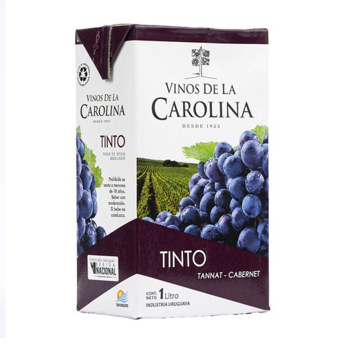 Vino De La Carolina Tinto Tannat 1 L