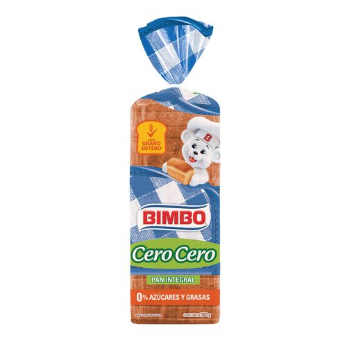 Pan Lactal Bimbo Integral Cero 520Gr