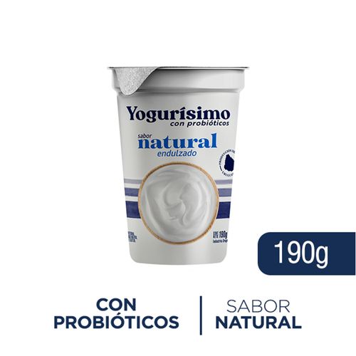 Yogur Yogurisimo Integral Pote 190Gr .