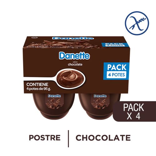 Postre Danette Chocolate 4Un 380Gr