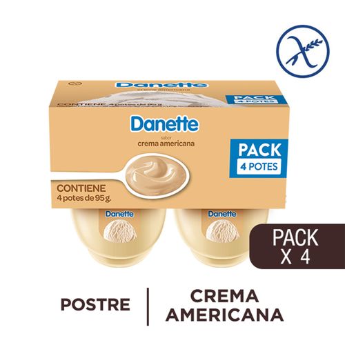 Postre Danette Crema Americana 4Un 380Gr