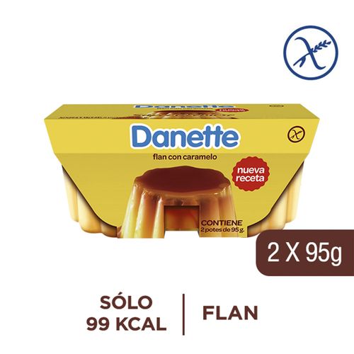Postre Danette Flan Con Caramelo 2Un 95Gr