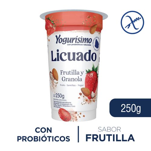 Yogur Yogurisimo Licuado Frutilla Y Granola Pote 260G Bebibl