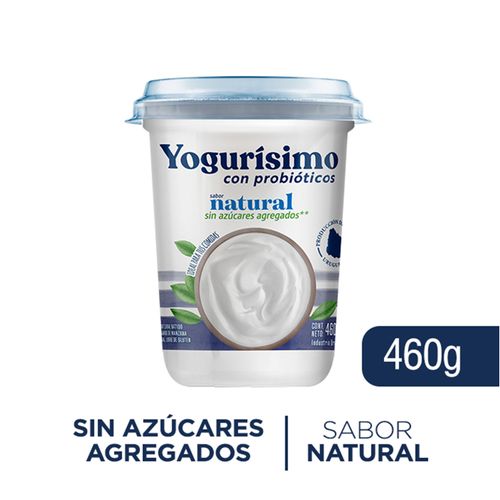 Yogur Yogurisimo Integral Sin Azucar Pote 460G