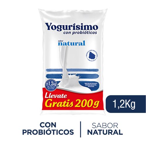 Yogur Yogurisimo Natural Sachet 1.2Lt