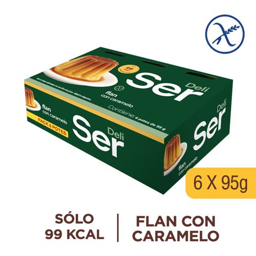 Flan Ser Vainilla con Caramelo 6Un 95Gr Pack