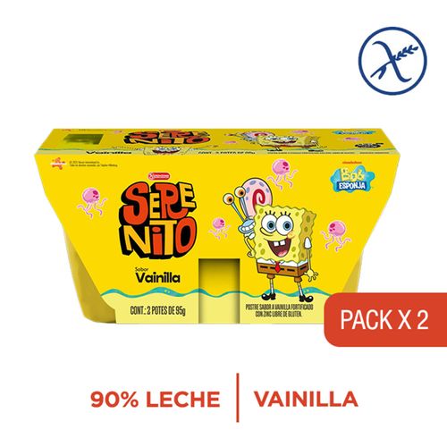 POSTRE SERENITO WAU VAINILLA 190GR PACK X2