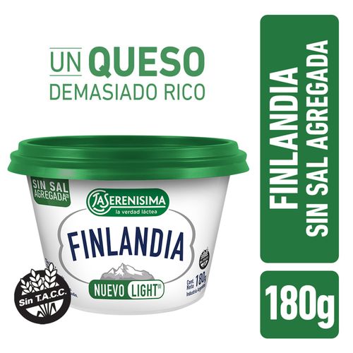 QUESO FINLANDIA UNTABLE SIN SAL 180GR