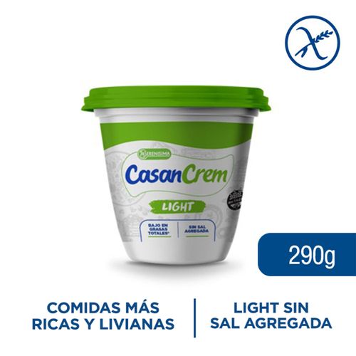 QUESO CASANCREM LIGHT SIN SAL AGREGADA 290GR