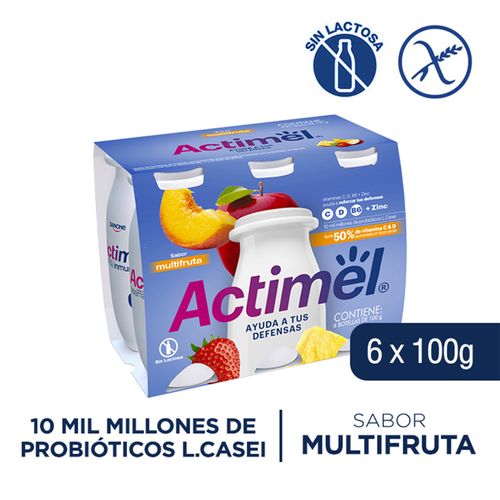 Yogurt Actimel Multifruta 100Gr 6Un