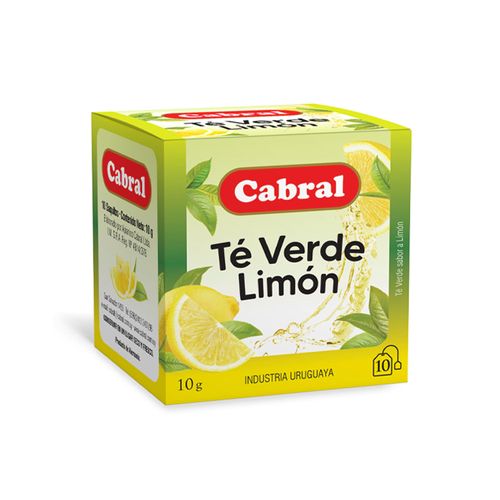 Te Cabral Verde Con Limon 10 Sobres