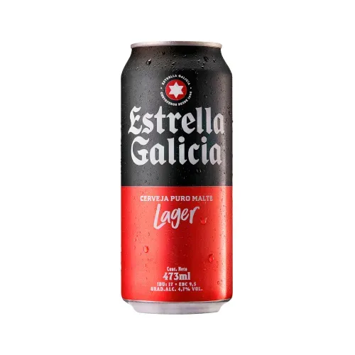 CERVEZA ESTRELLA GALICIA LAGER LATA 473ML