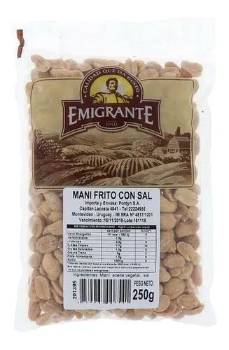 Mani Emigrante Repelado Frito Con Sal 250Gr