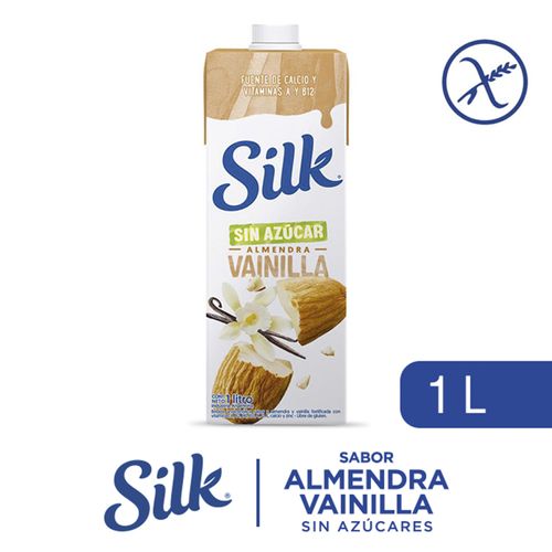 Leche Silk Almendra Y Vainilla Sin Azucar Tetra 1Lt