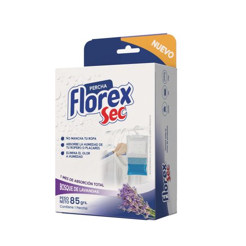 ABSORBE HUMEDAD FLOREX PERCHA BOSQUE DE LAVANDAS 85GR