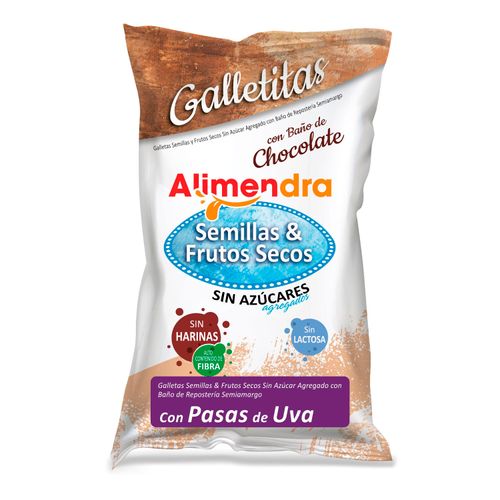 GALLETITAS ALMENDRA SIN AZUCAR PASAS DE UVA 120GR