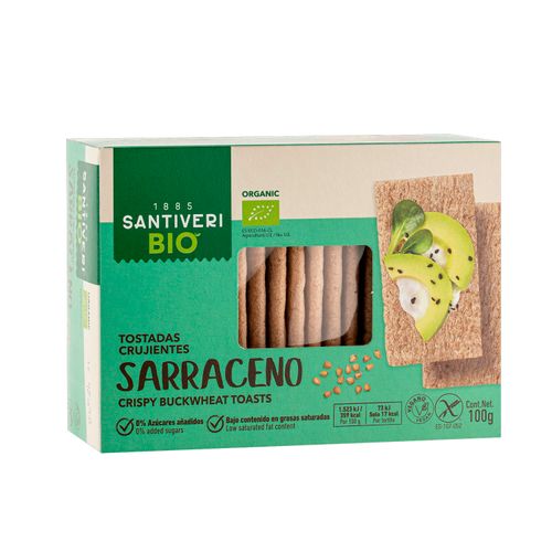 TOSTADA SANTIVERI TRIGO SARRACENO GF 100GR