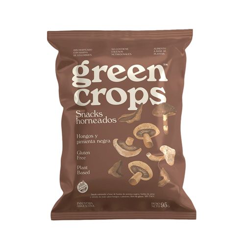 SNACK GREEN CROPS HONGOS Y PIMIENTA GF 95GR