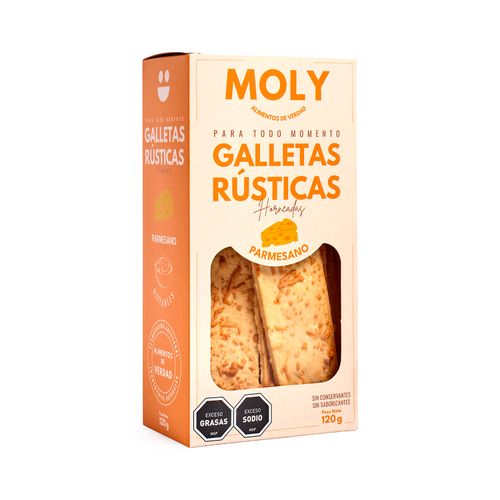 GALLETAS MOLY RUSTICAS SABOR PARMESANO 120GR